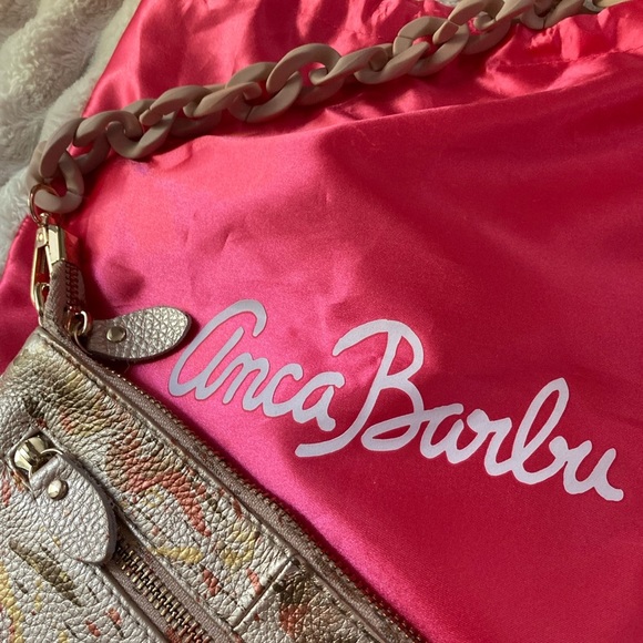 Anca Barbu original hand painted purse, clutch Crossbody. NWOTNever used. A FIND - Picture 4 of 11